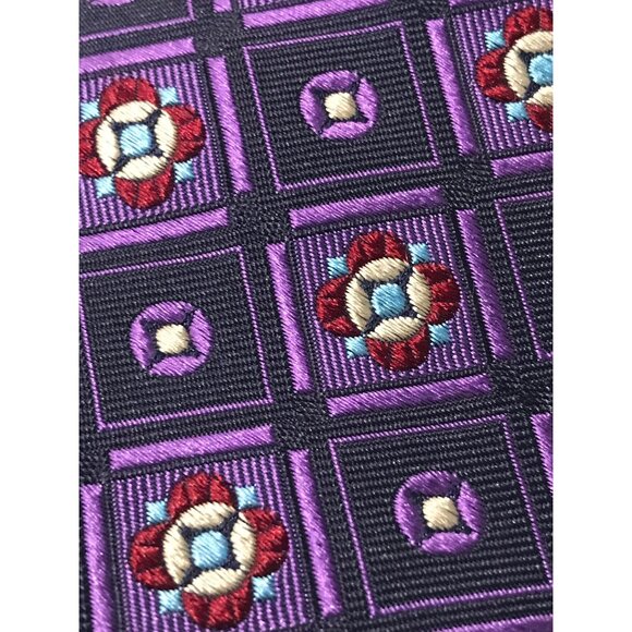 Robert Talbott Silk Tie Mens Purple Made in USA Best of Class Paul Simon Classic - Picture 3 of 8